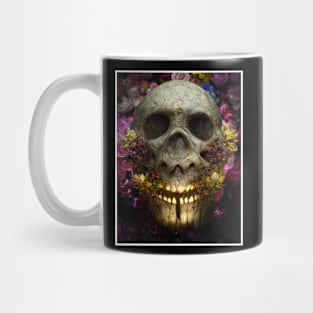 skull flower Mug